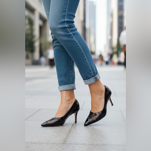 Jimmy Choo Black Patent Leather Pumps - Picture 6 of 16